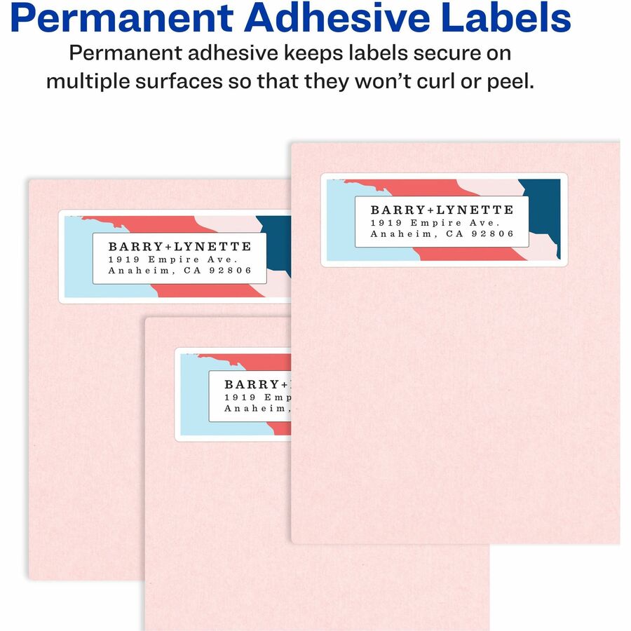 Avery® Shipping Labels with Receipt, 5-1/16" x 7-5/8" 100 Count (27900) - 7 5/8" Length - Permanent Adhesive - Rectangle - Laser, Inkjet - White - Paper - 1 / Sheet - 100 Total Sheets - 100 Total Label(s) - 5 - Permanent Adhesive, Smudge-free, Jam-fre