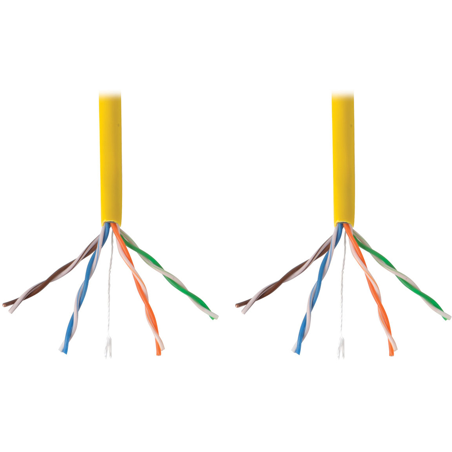 Eaton Tripp Lite Series Cat5e 350 MHz Solid Core (UTP) PVC Bulk Ethernet Cable - Yellow, 1000 ft. (304.8 m), TAA