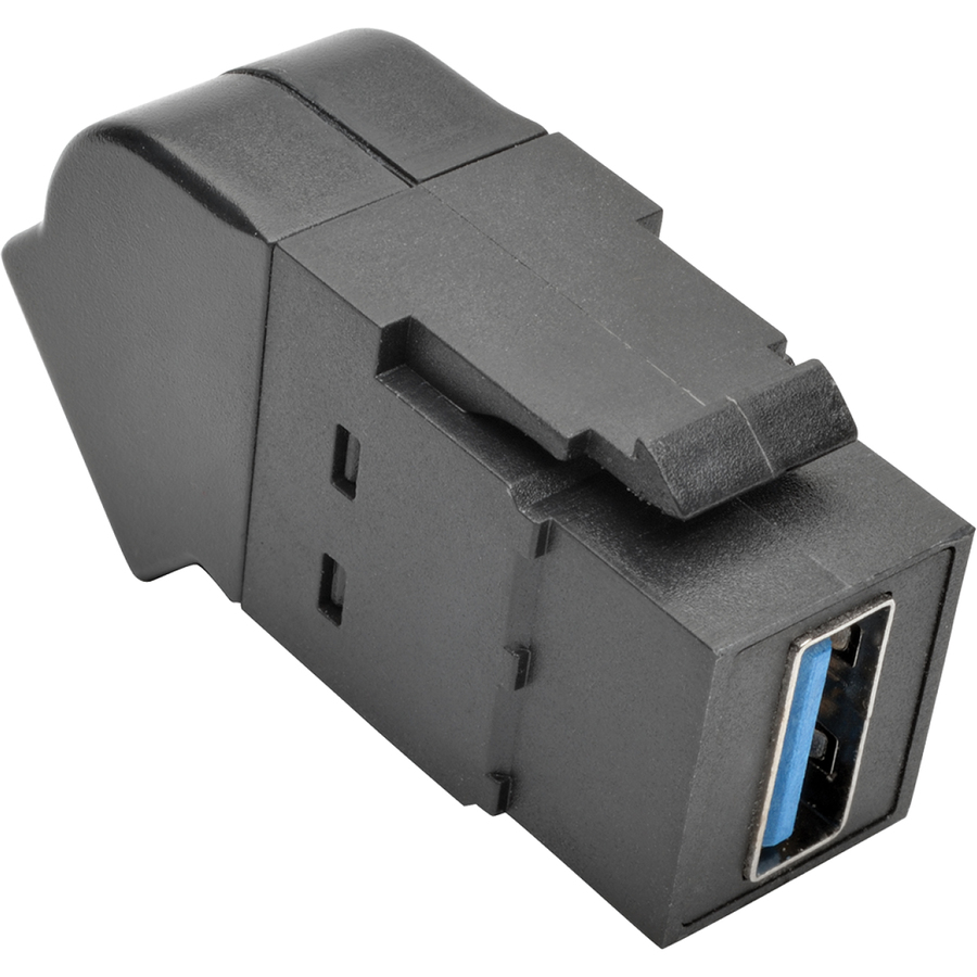 Tripp Lite by Eaton USB 3.0 All-in-One Keystone/Panel Mount Angled Coupler (F/F) Black