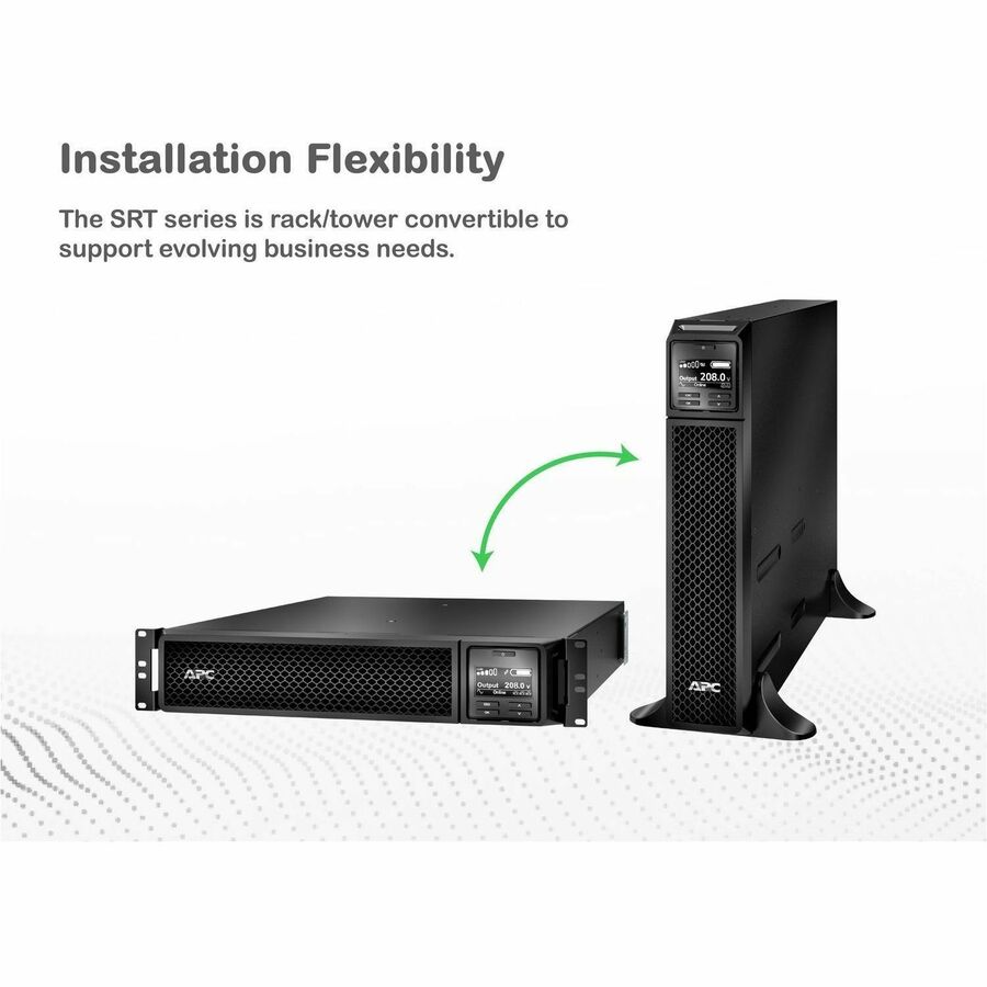 APC Smart-UPS On-Line, 3kVA, Rackmount 2U, 208V, 2x L6-20R+1x L6-30R NEMA outlets, Network Card, Extended runtime, W/ rail kit