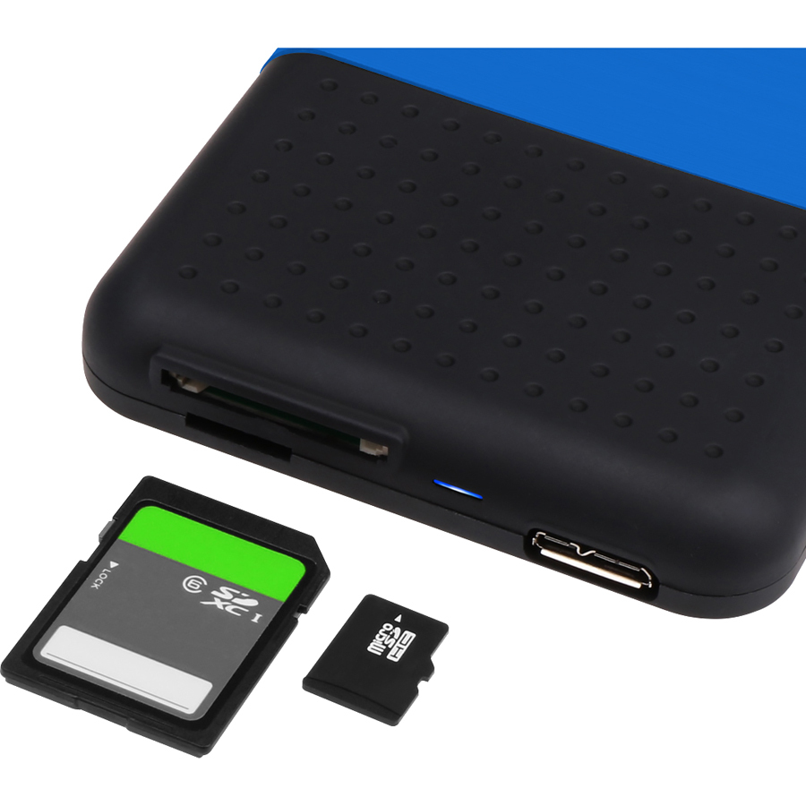 SIIG USB 3.0 to SATA Hard Drive with SD Reader Enclosure - 2.5"