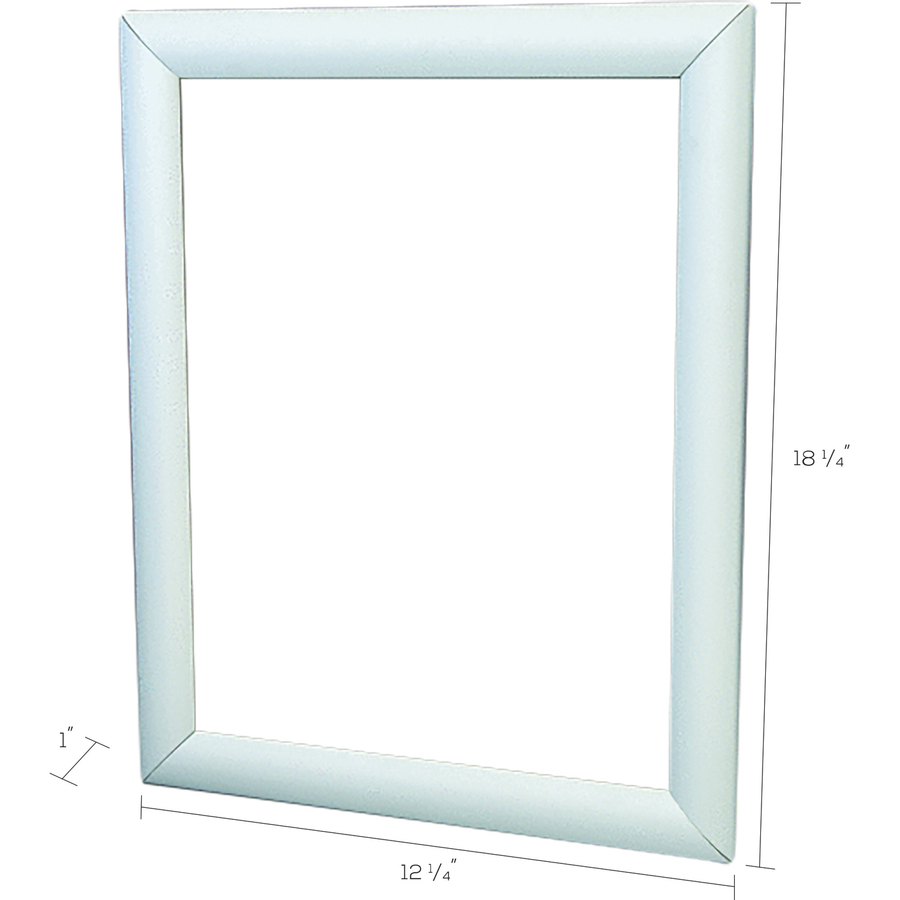 Deflecto Wall-Mount Display Frame - 12.25" x 18.25" Frame Size - Holds 11" x 17" Insert - Rectangle - Vertical, Horizontal - Satin - Front Loading, Anti-glare, Dust Resistant, Debris Resistant - 1 Each - Aluminum, Plastic - Clear, Silver - Frames - DEF690002