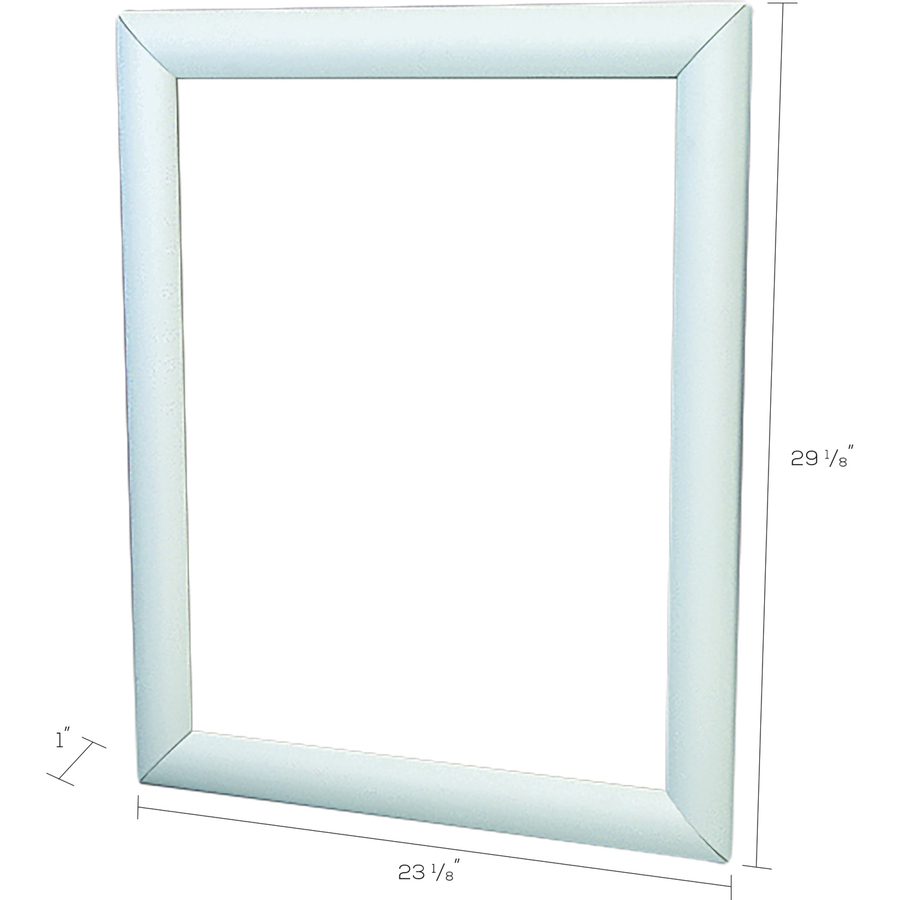 Deflecto Wall-Mount Display Frame - 23.13" x 29.13" Frame Size - Holds 22" x 28" Insert - Rectangle - Vertical, Horizontal - Satin - Front Loading, Anti-glare, Dust Resistant, Debris Resistant - 1 Each - Aluminum, Plastic - Clear, Silver - Frames - DEF690004