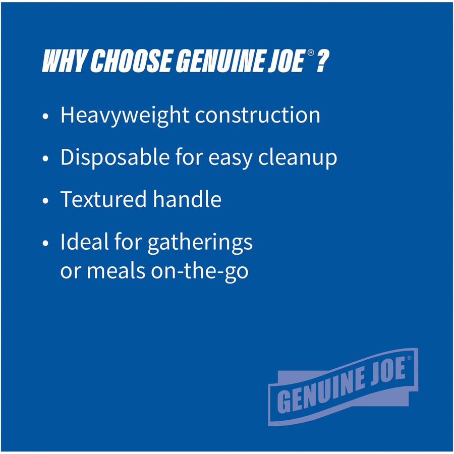 Genuine Joe Heavyweight Knife - 1 Piece(s) - 1000/Carton - 1 x Knife - Disposable - Textured - Black - Cutlery - GJO30404