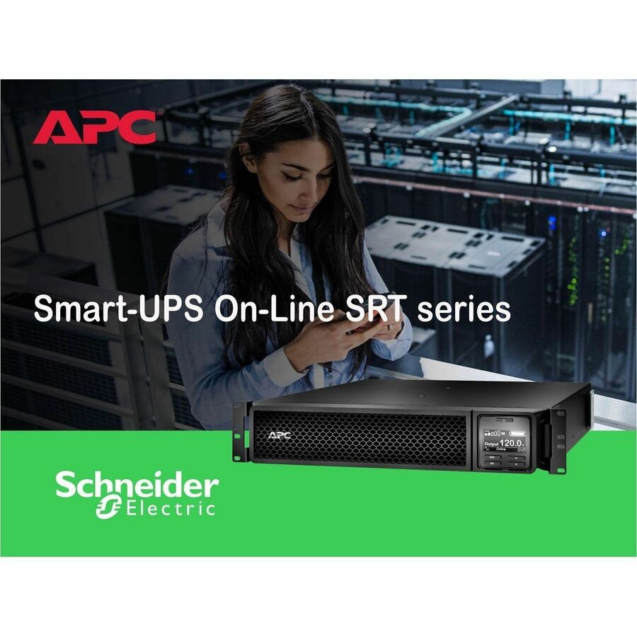 APC Smart-UPS On-Line, 2200VA, Rackmount 2U, 120V, 6x 5-20R+1x L5-20R NEMA outlets, SmartSlot, Extended runtime, W/ rail kit