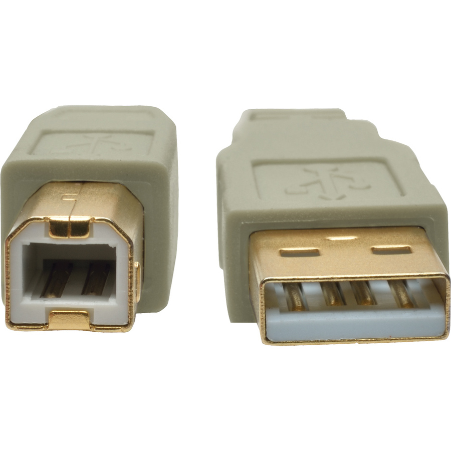 Eaton Tripp Lite Series USB 2.0 A to B Cable (M/M), Beige, 15 ft. (4.57 m)