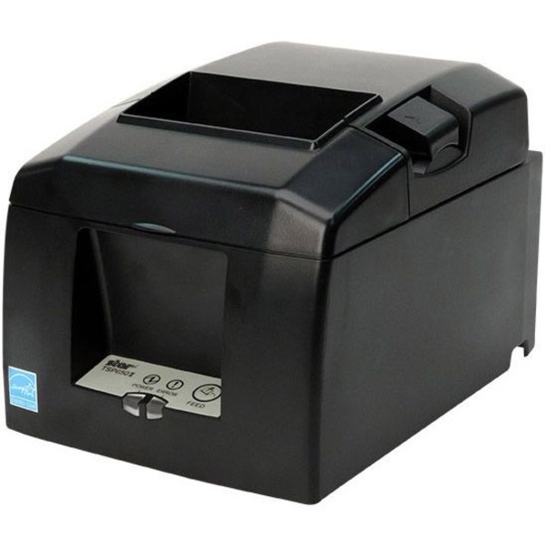 Star Micronics TSP650II Thermal Printer, Ethernet, CloudPRNT, USB, Two Peripheral USB - Auto Cutter, External Power Supply Included, Gray