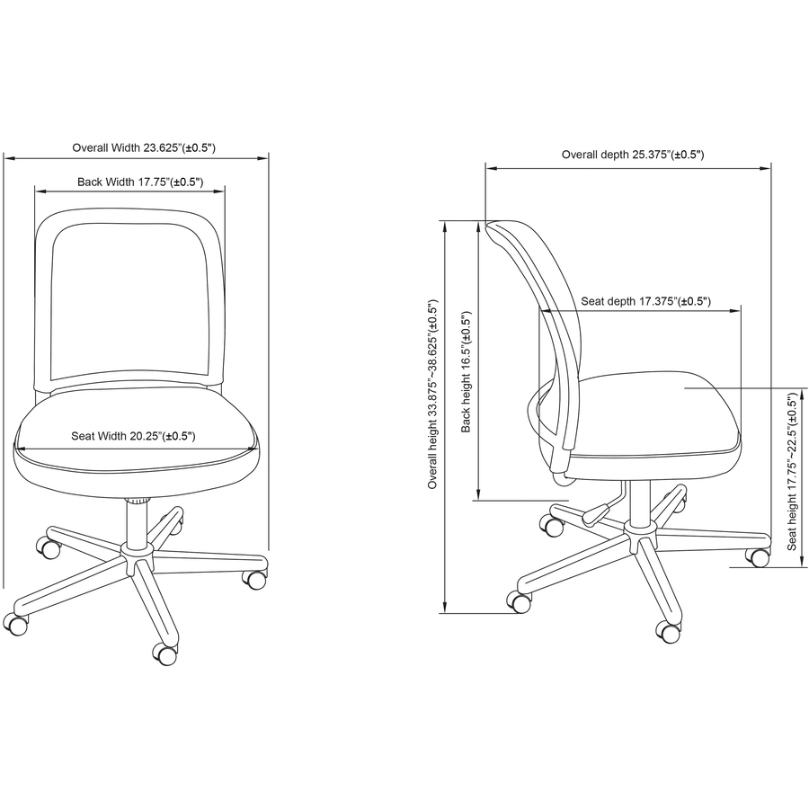 office task chair armless