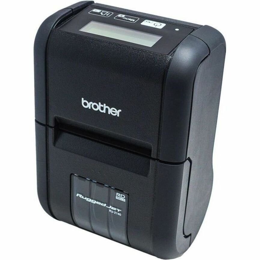 Brother RuggedJet RJ-2140 Direct Thermal Printer - Monochrome - Portable - Label/Receipt Print - USB - Wireless LAN - Battery Included - Black