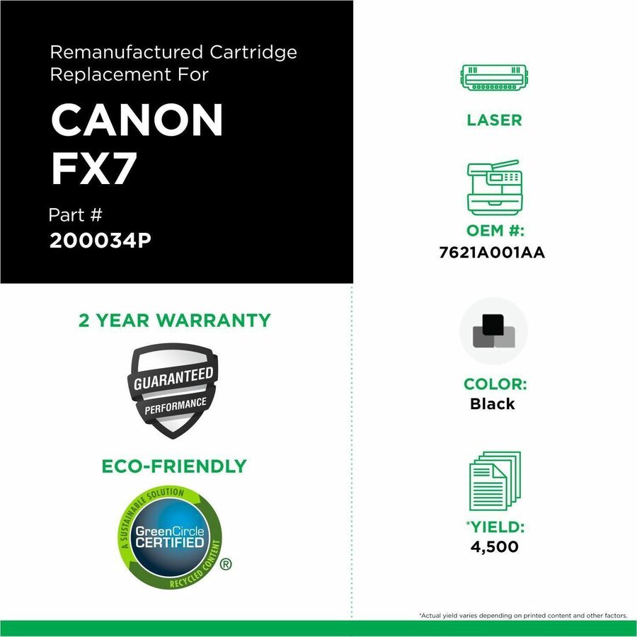 Cartouche de toner remise à neuf Canon FX7 - CIG