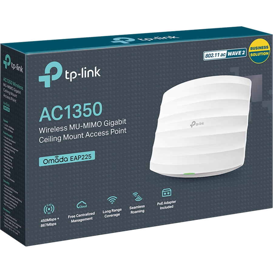 TP-Link EAP225 Dual Band IEEE 802.11ac 1.32 Gbit/s Wireless Access Point - Indoor