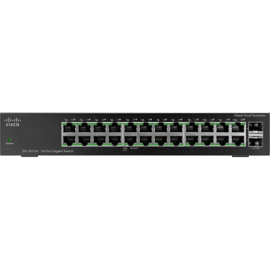 Cisco Compact 24 Port Gigabit Switch with 2 Combo Mini-GBIC Ports