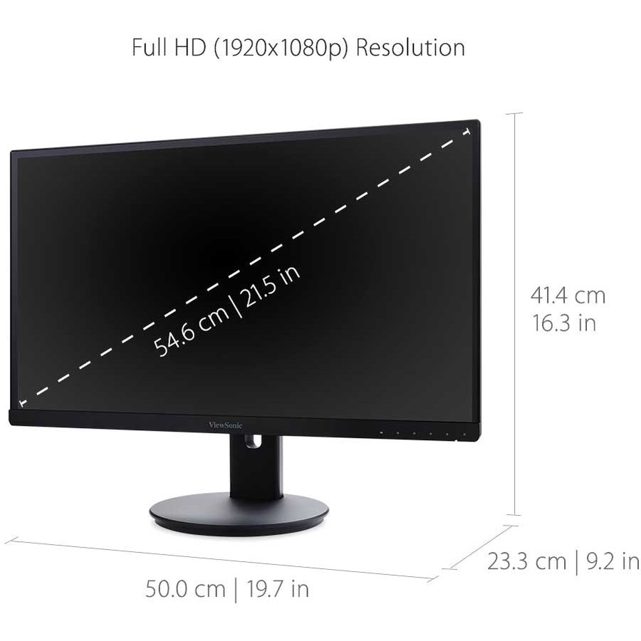 ViewSonic VG2253 22 Inch IPS 1080p Ergonomic Monitor with HDMI and DisplayPort for Home and Office