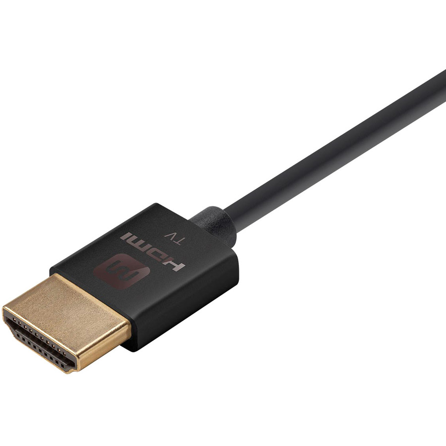 Monoprice Ultra Slim 18Gbps Active High Speed HDMI Cable, 6ft Black