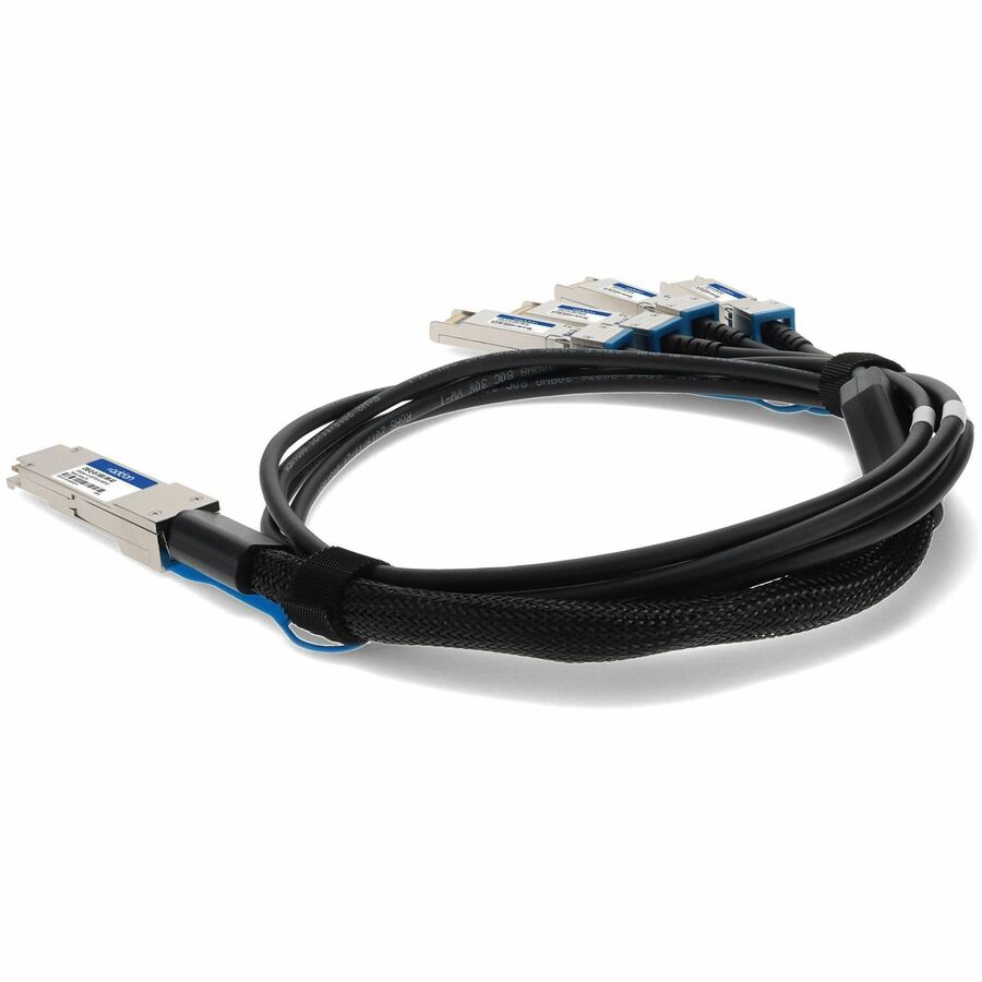 AddOn Arista Networks® CAB-Q-4S-100G-3M Compatible TAA Compliant 100GBase-CU QSFP28 to 4xSFP28 Direct Attach Cable (Passive Twinax, 3m)