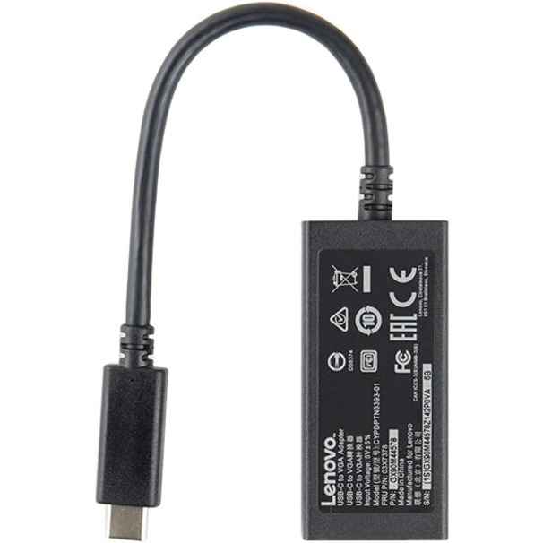 Lenovo USB-C to VGA Adapter - Type C - 1 x VGA - 1