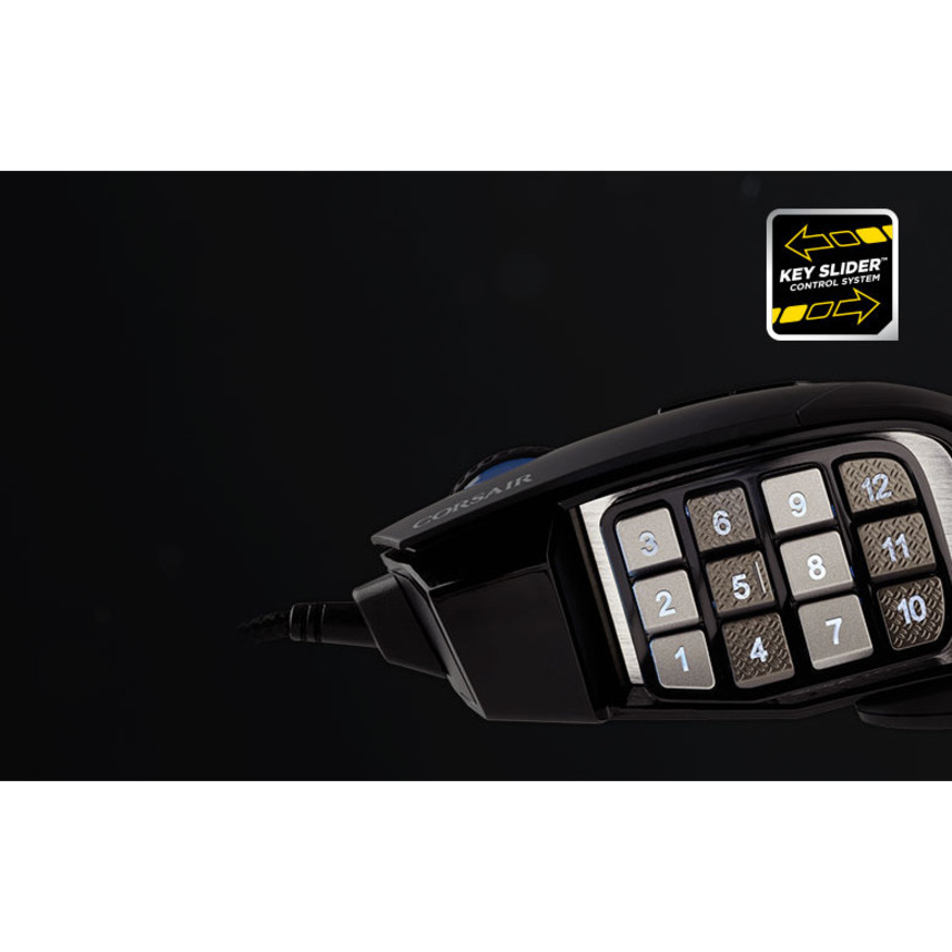 Corsair Scimitar PRO RGB Optical MOBA/MMO Gaming Mouse - Black