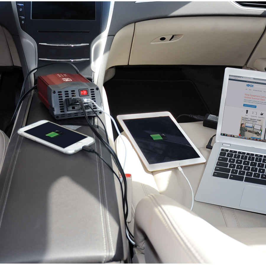 Eaton Tripp Lite Series 150W PowerVerter Ultra-Compact Car Inverter with AC Outlet and 2 USB Charging Ports