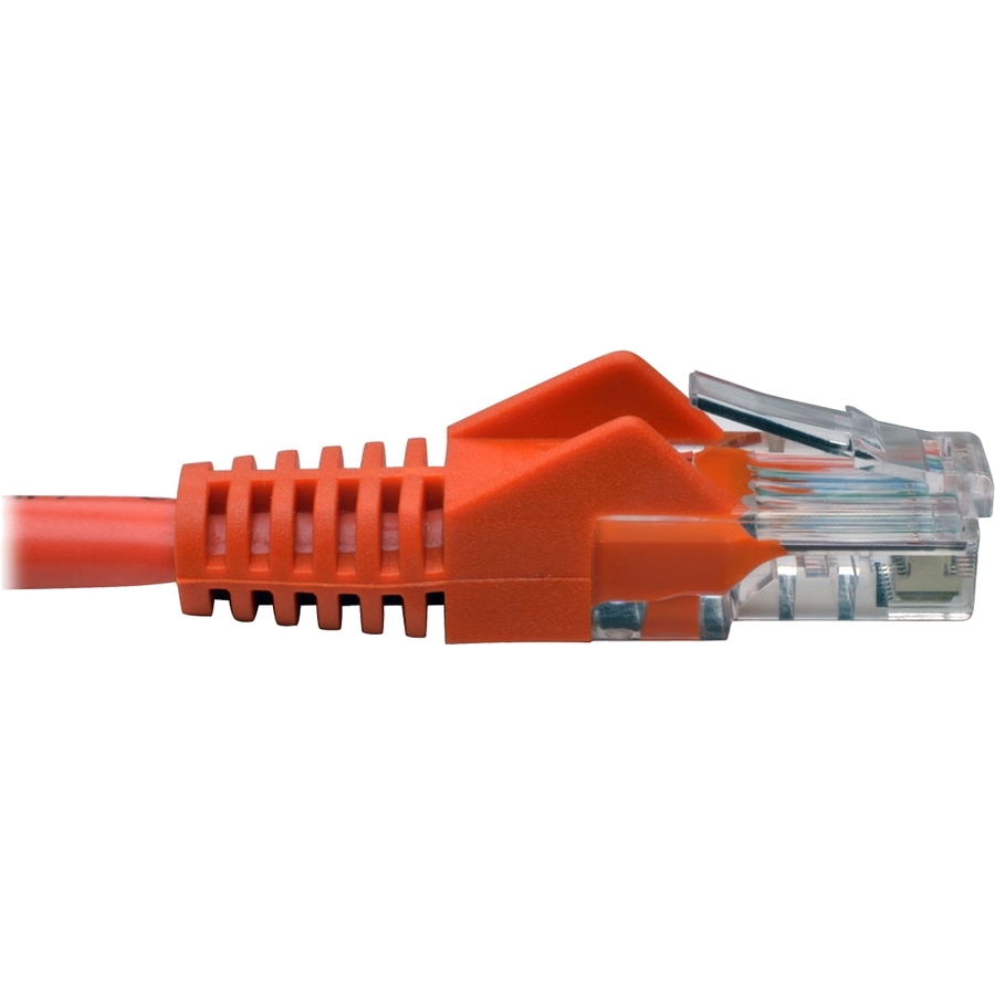 Eaton Tripp Lite Series Cat5e 350 MHz Snagless Molded (UTP) Ethernet Cable (RJ45 M/M), PoE - Orange, 25 ft. (7.62 m)