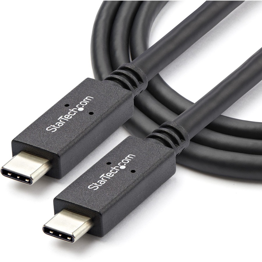StarTech.com 1m 3 ft USB C Cable with Power Delivery (5A) - M/M - USB 3.1 (10Gbps) - USB-IF Certified - USB Type C Cable - USB 3.2 Gen 2