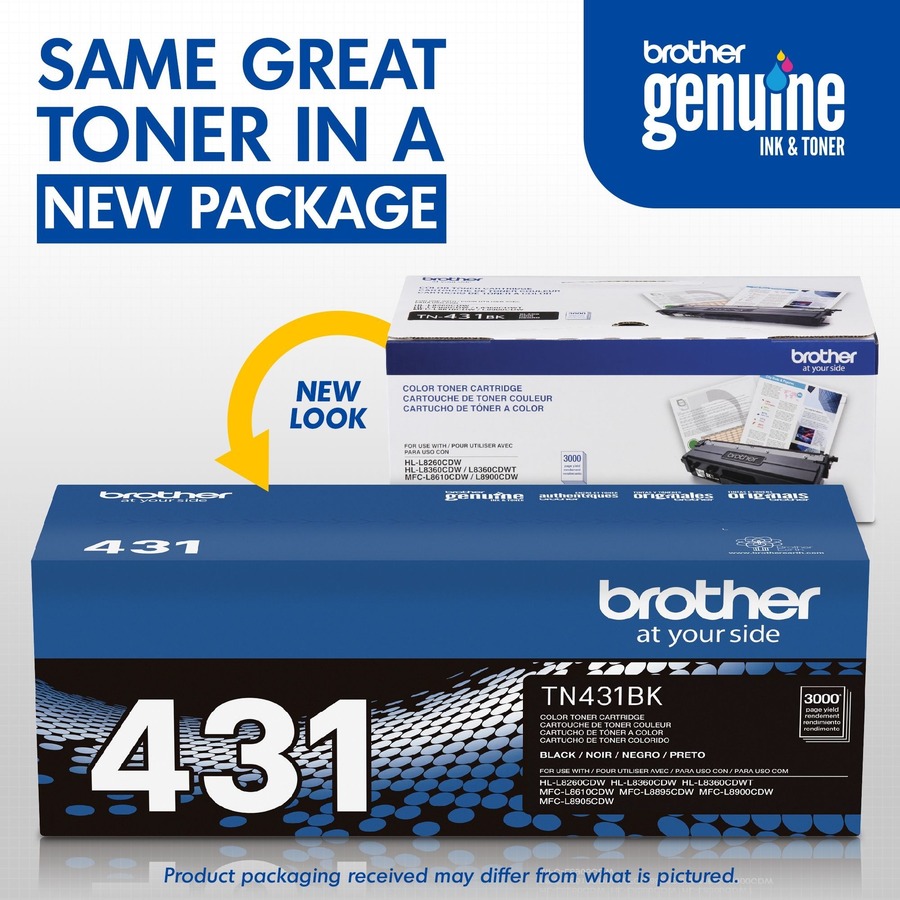 Brother Genuine TN223BK Standard Yield Black Printer Toner Cartridge