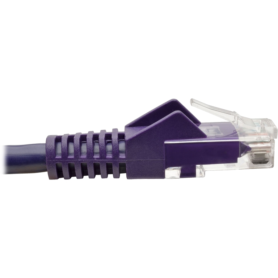 Tripp Lite by Eaton Cat6 Gigabit Snagless Molded (UTP) Ethernet Cable (RJ45 M/M) PoE Purple 15 ft. (4.57 m)