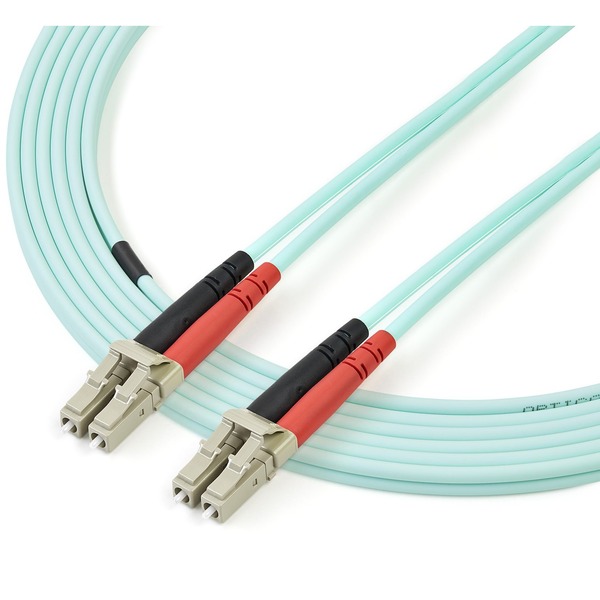 Startech Aqua OM4 Duplex Multimode Fiber Optic Cable - 100 Gb - 50/125 - LSZH - LC/LC - 3 m (450FBLCLC3)