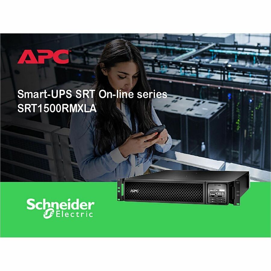 APC Smart-UPS On-Line, 1500VA, Rackmount 2U, 120V, 6x NEMA 5-15R outlets, SmartSlot, Extended runtime, W/ rail kit