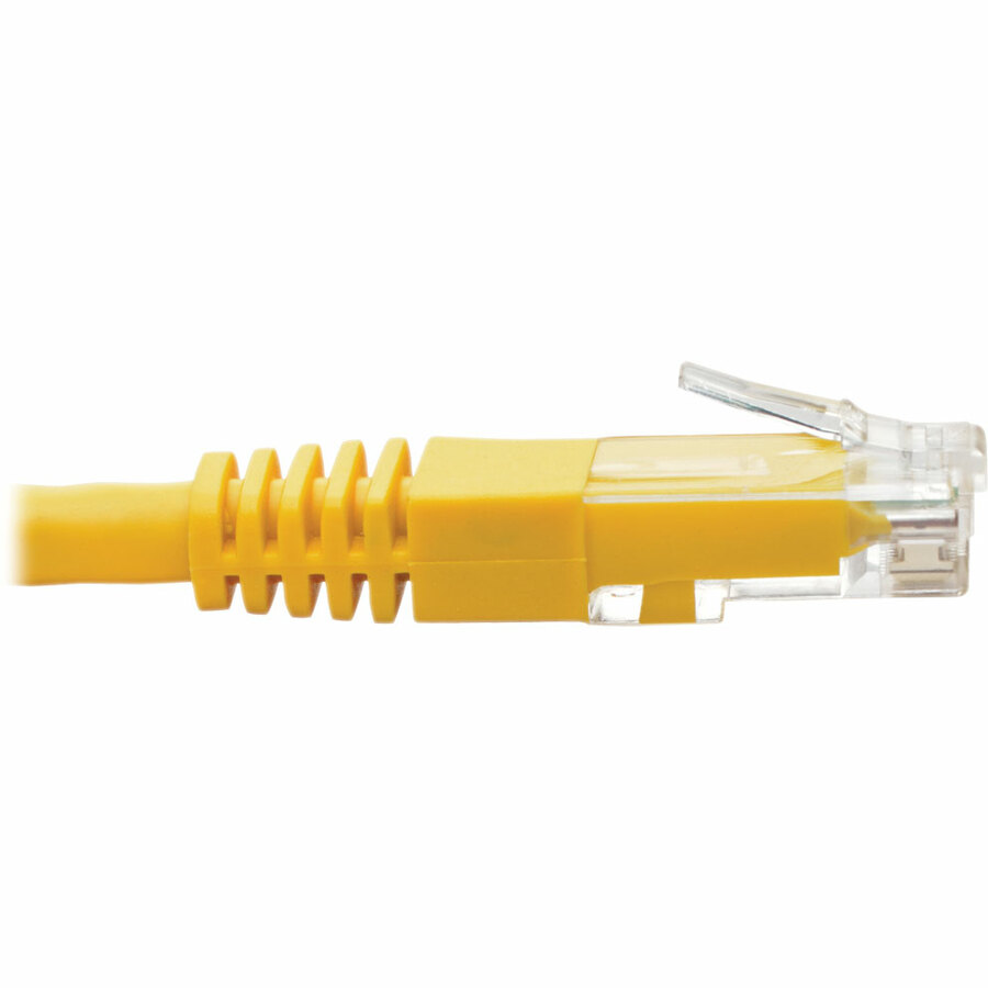 Eaton Tripp Lite Series Cat6 Gigabit Molded (UTP) Ethernet Cable (RJ45 M/M), PoE, Yellow, 50 ft. (15.24 m)