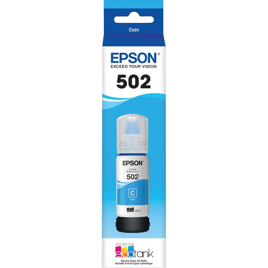 Epson T502, Cyan Ink Bottle - Inkjet - Cyan