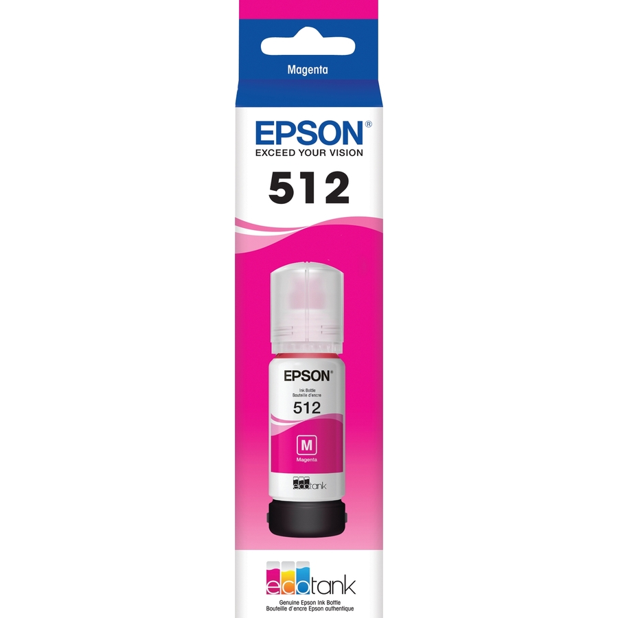 Epson T512, Magenta Ink Bottle - Inkjet - Magenta - 5200 Pages - Standard Yield