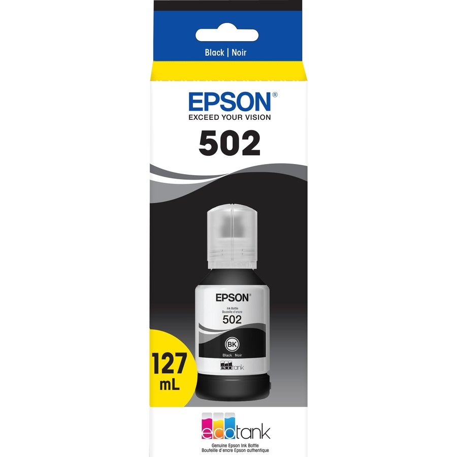 Epson T502, Black Ink Bottle - Inkjet - Black
