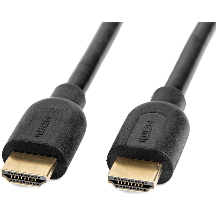 Rocstor Premium 3 ft 4K High Speed HDMI to HDMI M/M Cable - Ultra HD HDMI 2.0 Supports 4k x 2k at 60Hz with resolutions up to 3840x2160p and 18Gbps Bandwidth - HDMI 2.0 to HDMI 2.0 Male/Male - HDMI 2.0 for HDTV, DVD Player, Stereo Receiver, Digital Signage Projector, Gaming Console, Audio/Video Device, TV, Digital Video Recorder - 3 ft (1m) - 1 Retail Pack - 1 x HDMI Male - 1 x HDMI Male - Gold Plated Connectors - Shielding - Black - HDMI CABLE ULTRA HD 4Kx2K