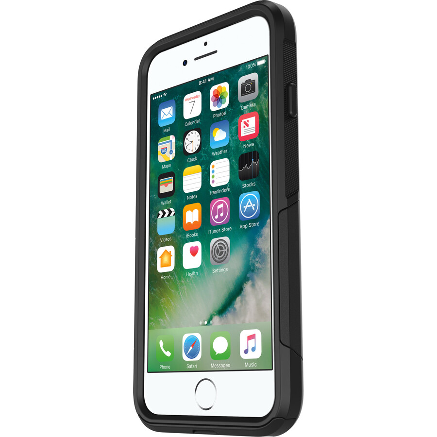 OtterBox Commuter Case - For Apple iPhone 6, iPhone 6s, iPhone 7, iPhone 8 Smartphone - Black - Damage Resistant, Shock Resistant, Impact Absorbing, Bump Resistant, Scratch Resistant - Polycarbonate, Silicone - 1 - Skins - OBX7756650