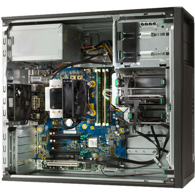 HP Z240 Workstation - 1 x Intel Xeon Quad-core (4 Core) E3-1225 v6 3.30 GHz - 8 GB DDR4 SDRAM RAM - 2 TB HDD - Mini-tower - Black