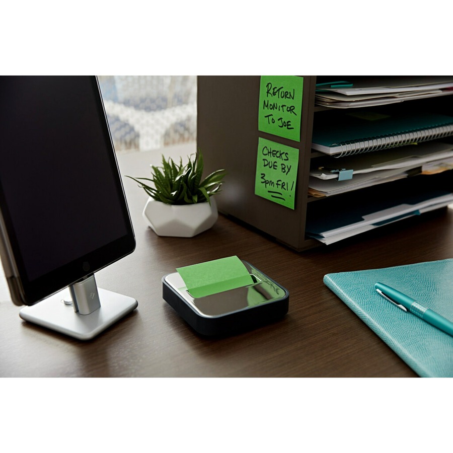 Post-it® Note Dispenser - 3" x 3" Note - 45 Sheet Note Capacity - Black