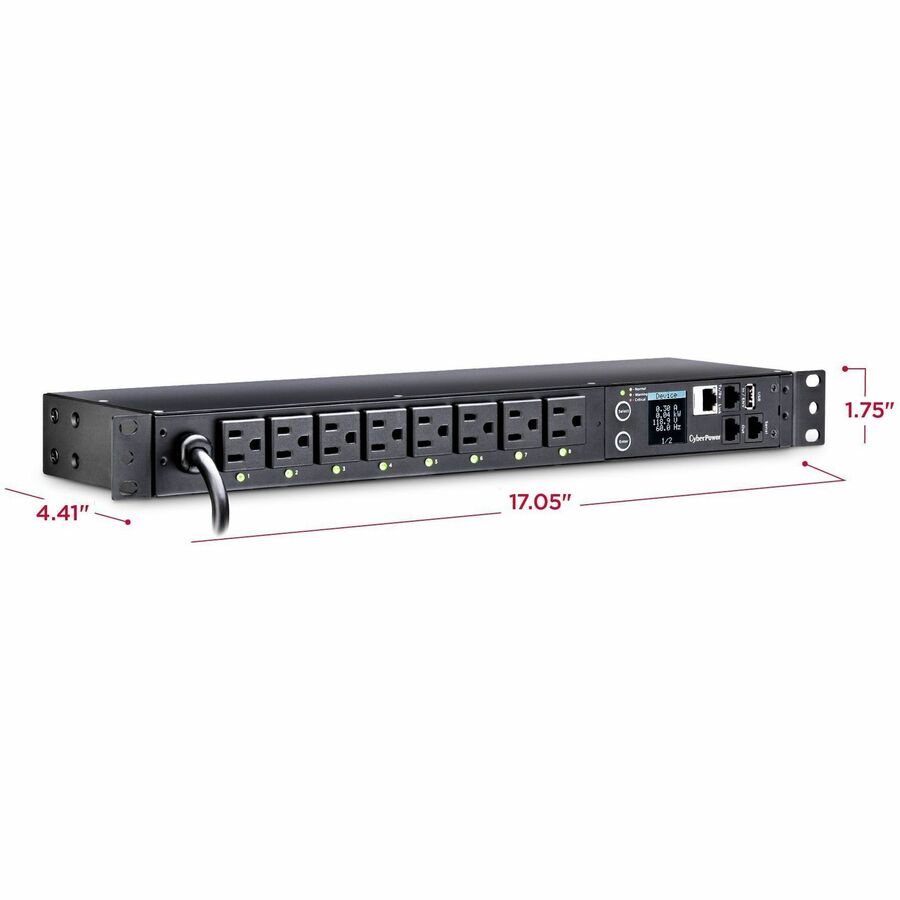 CyberPower PDU41001 Single Phase 100 - 120 VAC 15A Switched PDU