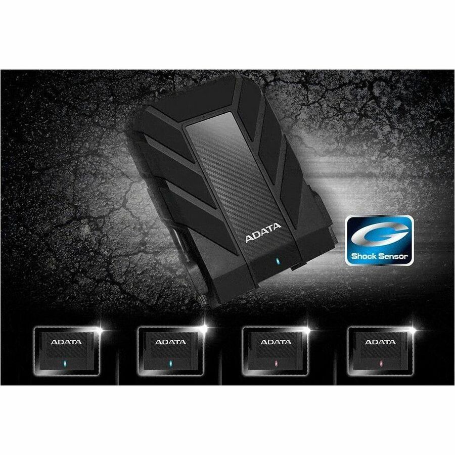 Adata HD710 Pro 2 TB Portable Hard Drive - External - Black