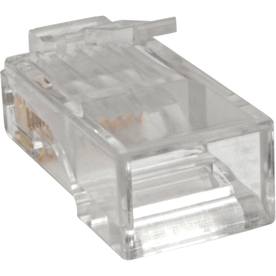 Tripp Lite by Eaton Cat6 RJ45 Modular Plug for Round Stranded UTP Conductor 4-Pair, 100 Pack