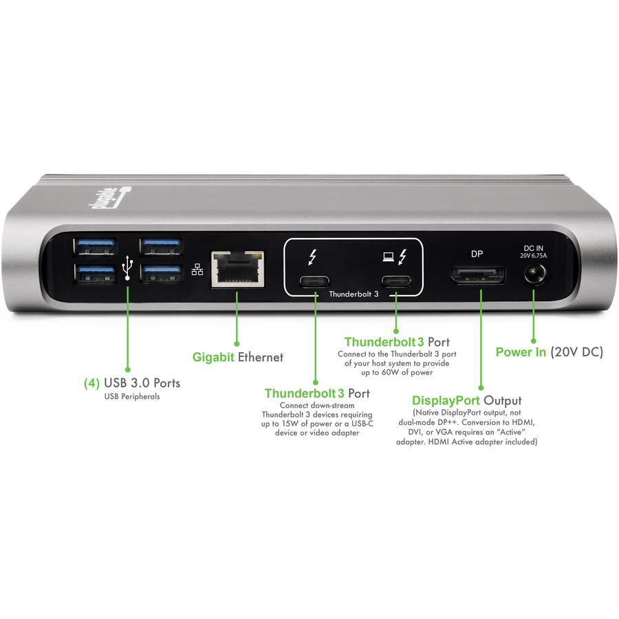 Plugable Thunderbolt 3 Dock Compatible with MacBook and Windows
