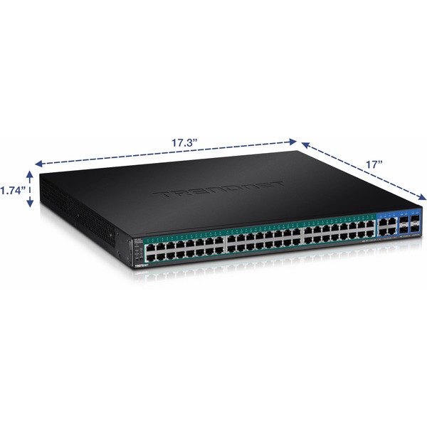 TRENDnet (TPE-5048WS) 52-Port Gigabit Web Smart PoE+ Switch (740W)