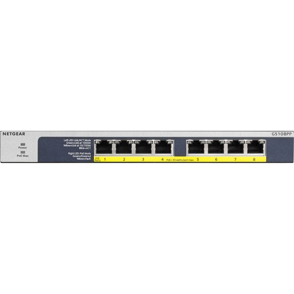 NETGEAR 8-port Gigabit Ethernet PoE+ Unmanaged Switch O