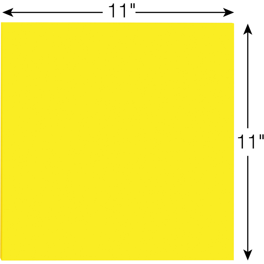 Post-it® Super Sticky Big Notes - 11" x 11" - Square - 30 Sheets per Pad - Canary Yellow - 1 Each = MMMBN11C