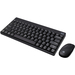 Adesso WKB-1100CB - Wireless Spill Resistant Mini Keyboard &amp; Mouse Combo - USB Wireless RF 79 Key - English (US) - USB Wireless RF Optical - 1200 dpi - Scroll Wheel - QWERTY - Right-handed Only - AA - Compatible with Windows