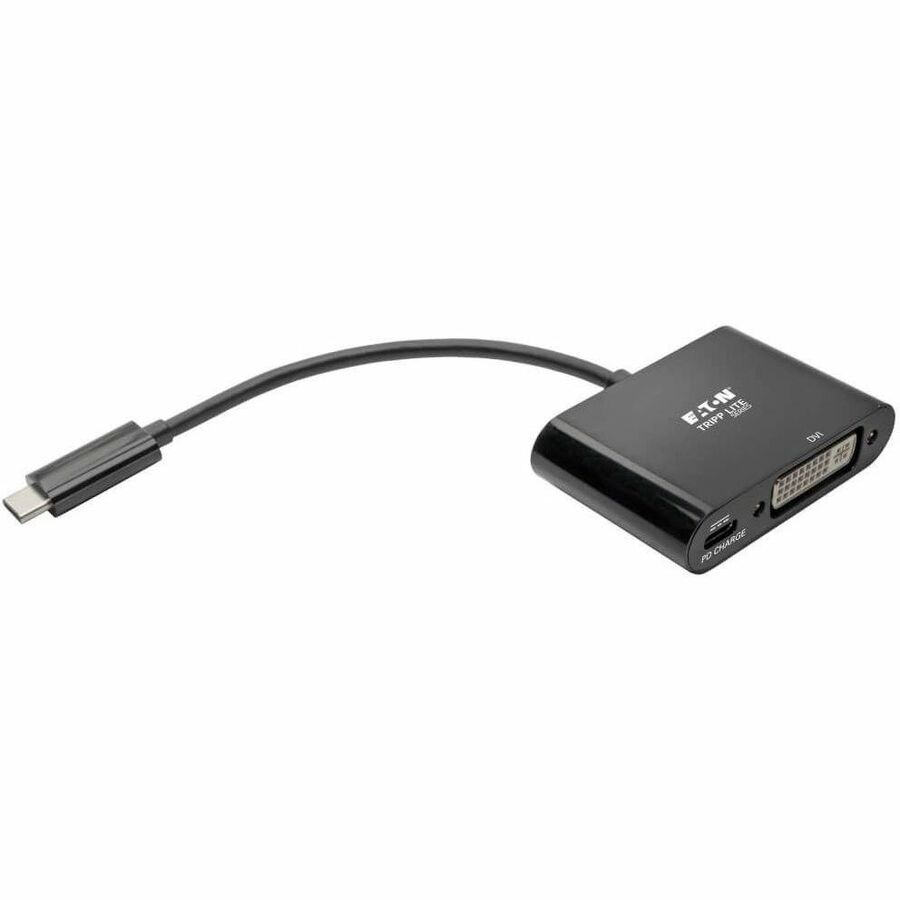 Tripp Lite by Eaton USB C to DVI Adapter Converter w/ PD Charging 1080p Black USB Type C to DVI