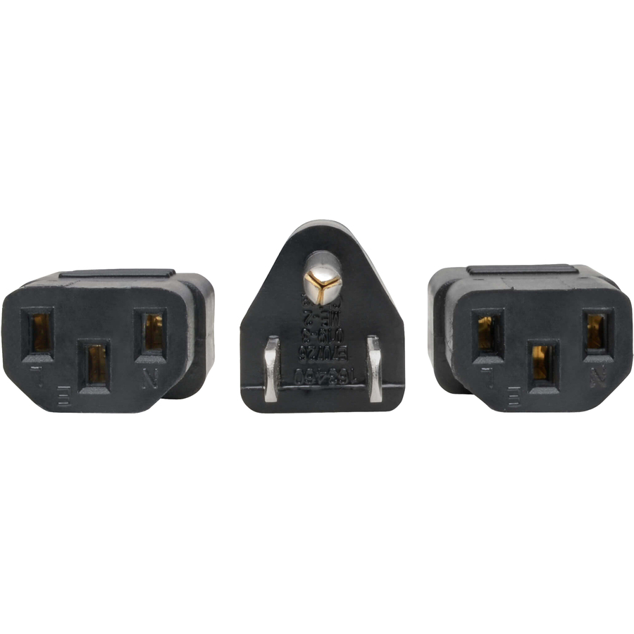 Tripp Lite by Eaton Power Cord Splitter C14 to 2xC13 PDU Style - 10A 250V 18 AWG 18-in. (45.72 cm) Black