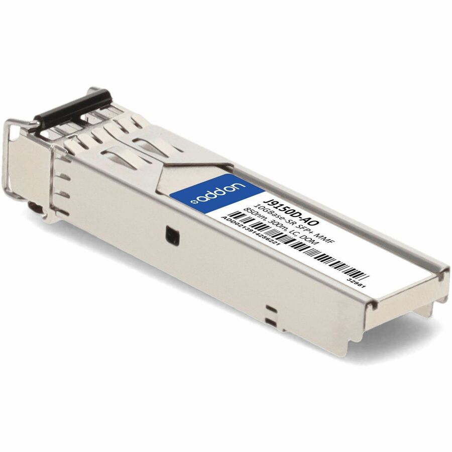 AddOn HP J9150D compatible TAA-compliant 10GBASE-SR SFP+ transceiver for multi-mode fiber — alternate view 2