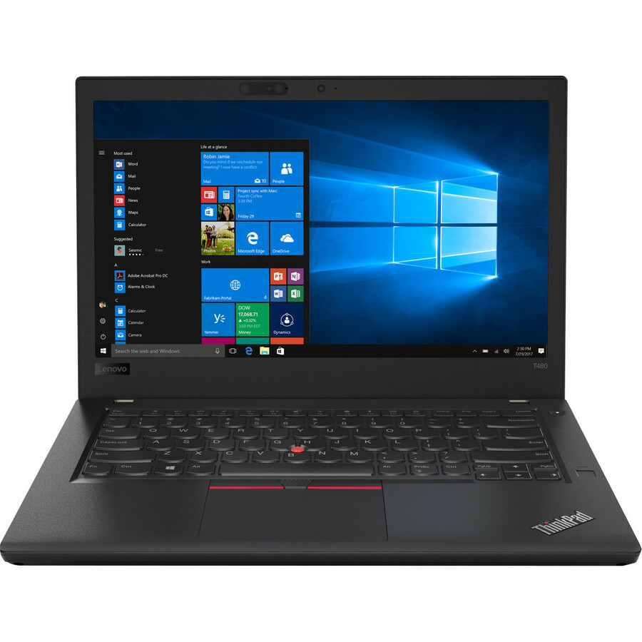 Lenovo ThinkPad T480 20L5000TUS 14" Notebook - 1920 x 1080 - Intel Core i5 8th Gen i5-8350U Quad-core (4 Core) 1.70 GHz - 8 GB Total RAM - 512 GB SSD