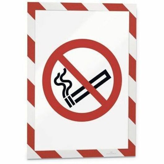 DURABLE DURAFRAME Document Frame - Holds 8.50" x 11" Insert - Rectangle - Surface - Horizontal, Vertical - Magnetic, Self-adhesive, Sturdy - Red, White - 2 / Pack