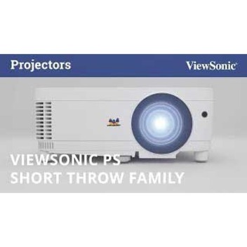 ViewSonic PS600W 3700 Lumens WXGA HDMI Networkable Short Throw Projector for Home and Office